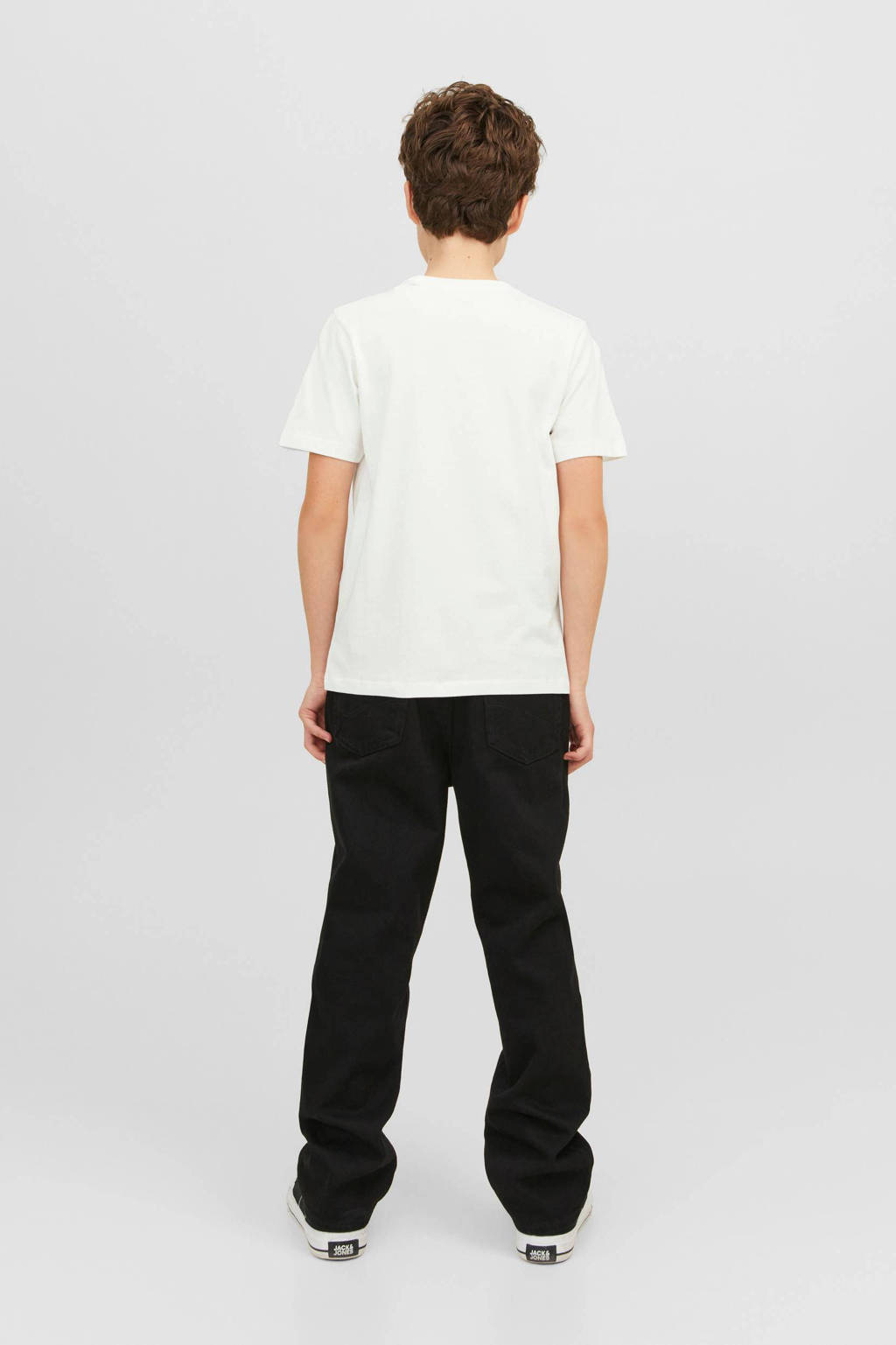 JACK & JONES T-shirt JJELOGO van katoen offwhite