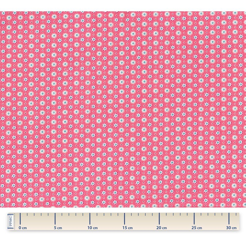 Coupon Tissu 50 Cm Fleurette Blush
