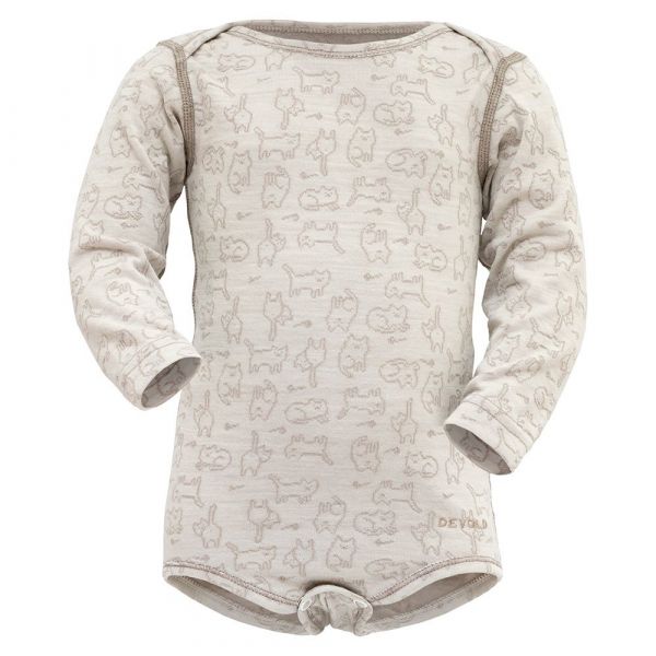Devold Of Norway Bodie De Manga Comprida Duo Active Merino 24 Meses Raw White - 7028567640203