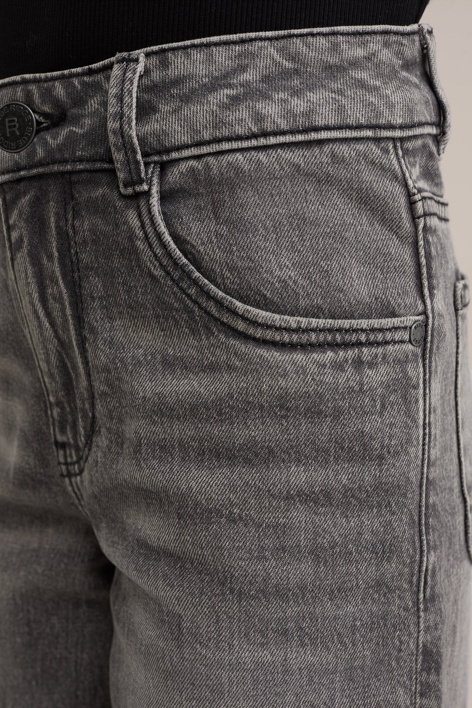 Meisjes wide leg jeans met stretch Blue Ridge Grijs