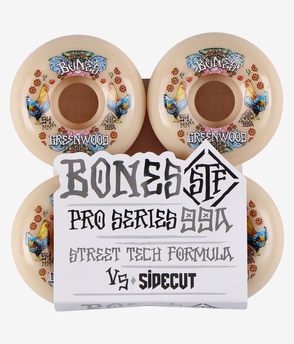 Bones STF Greenwood Decoupe V5 Rollen (white) 54mm 99A 4er Pack