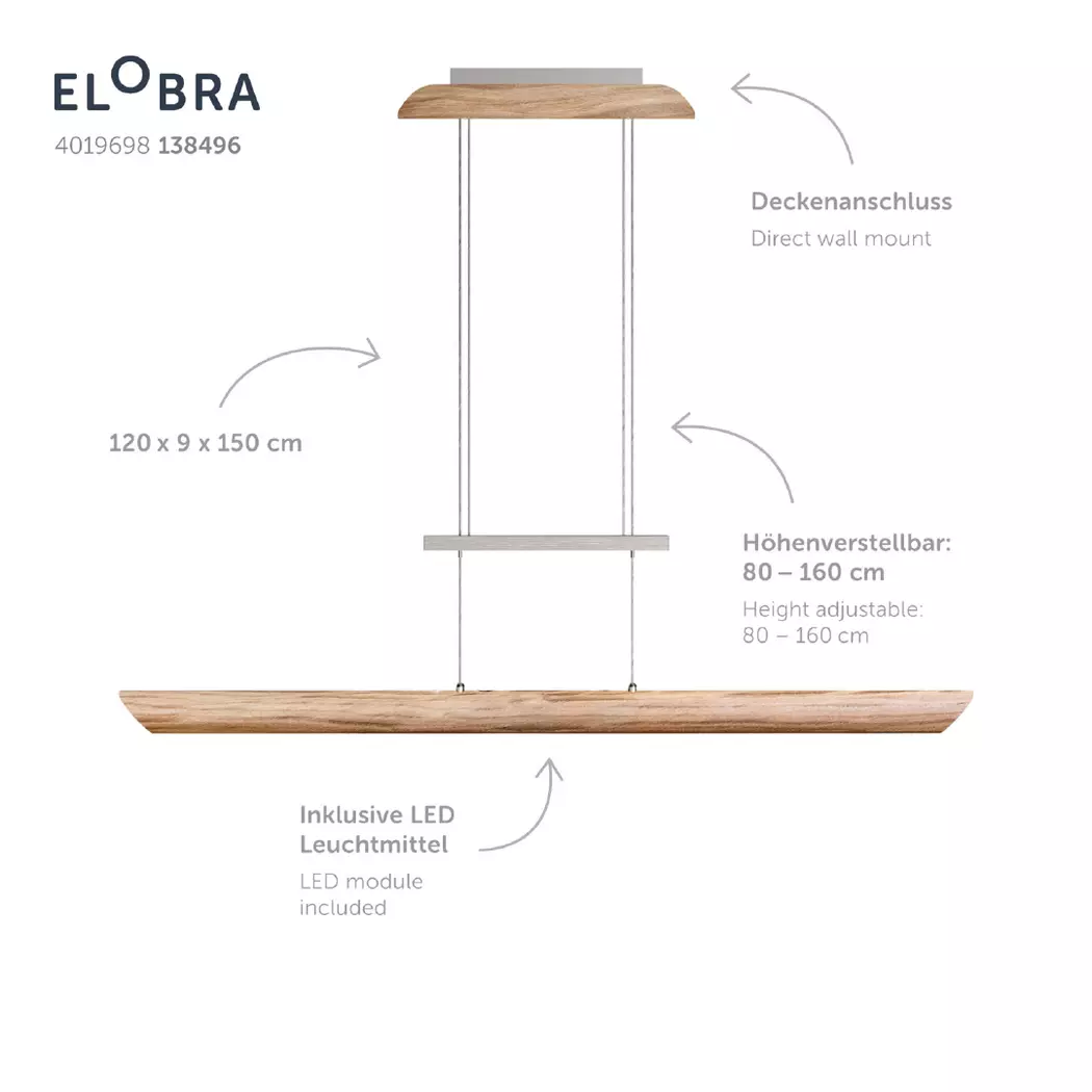 LED-Pendelleuchte Columbia
