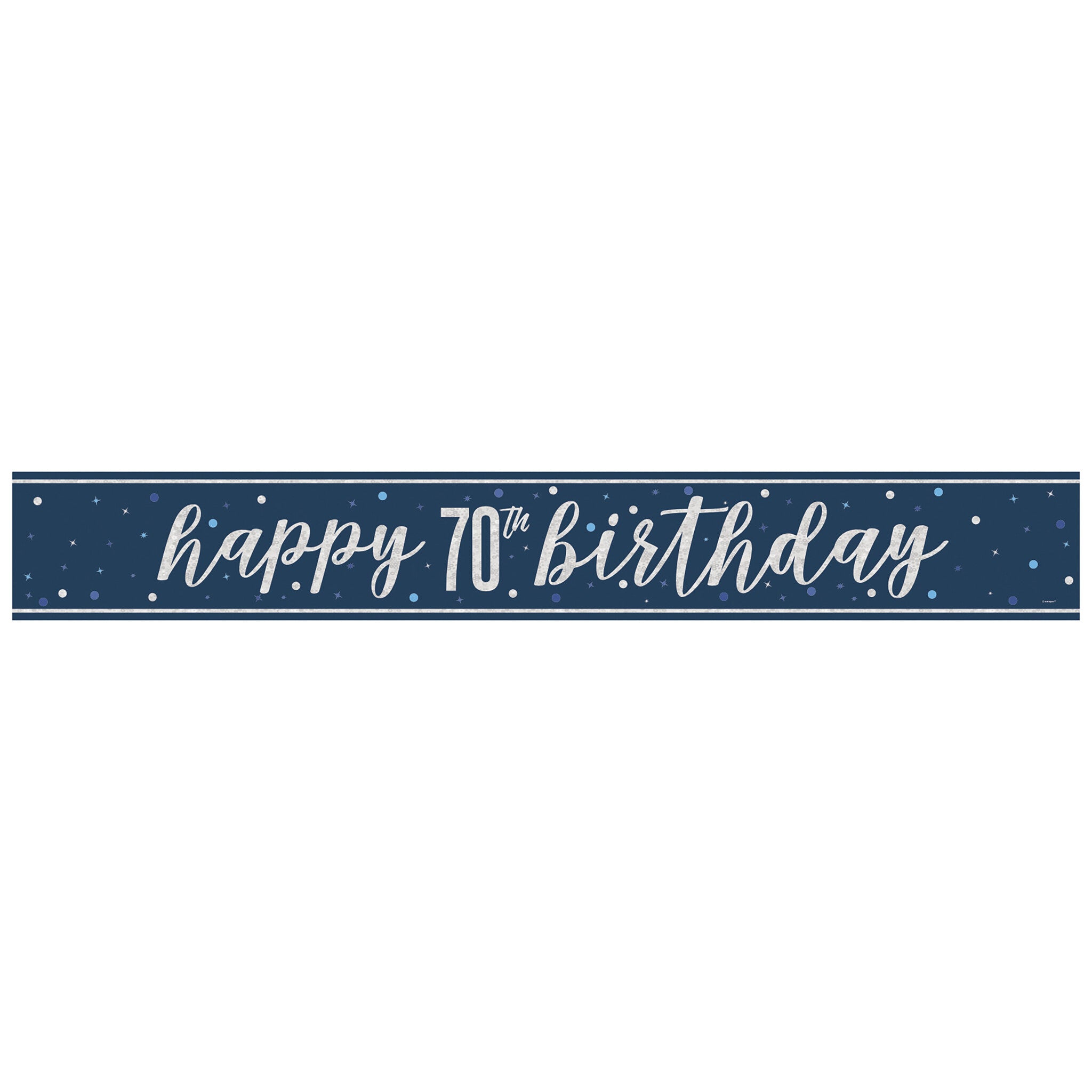 Happy Birthday Banner Blauw 70 Jaar 2,74m