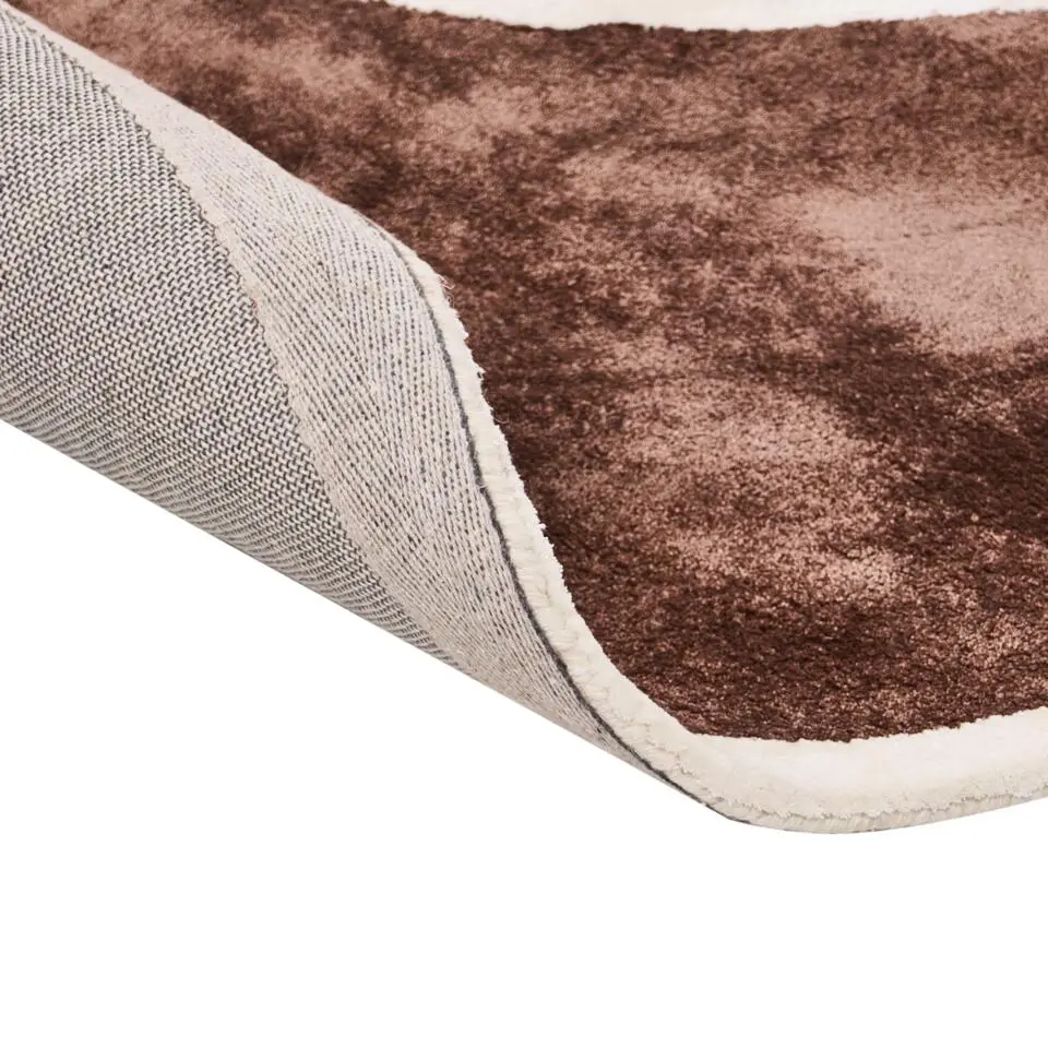 KANRACH - Vloerkleed - Bruin - 200 x 200 cm - Viscose