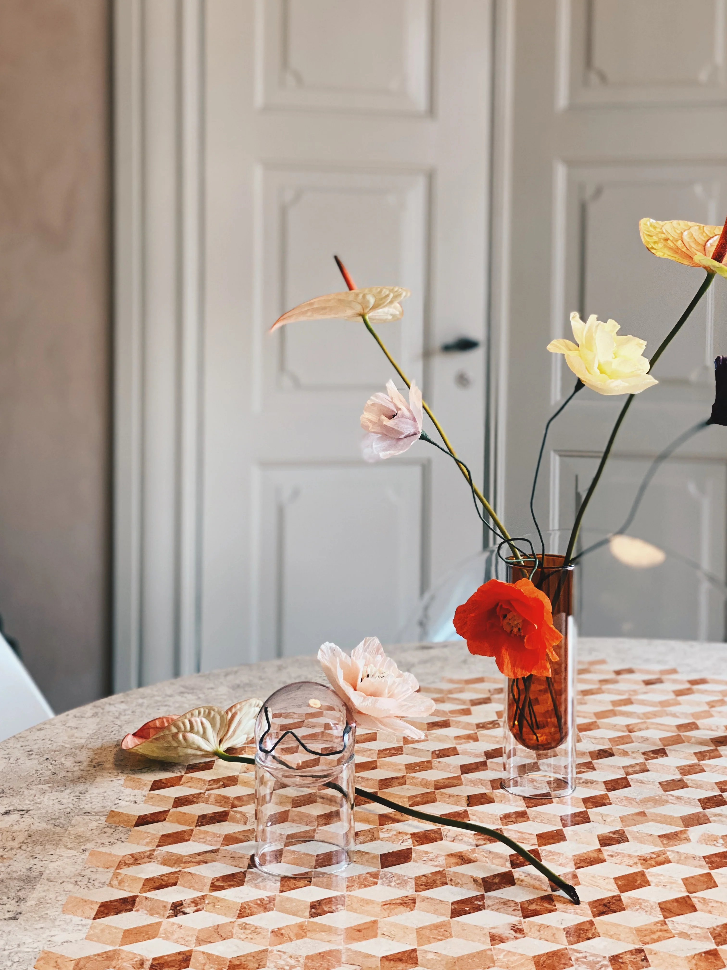 Studio About  Daisy Papirblomst - Bordeaux