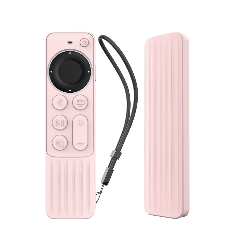 Apple TV 4K (2. Gen.) Fernbedienung Silikon Schutzhülle mit Trageschlaufe - Pink