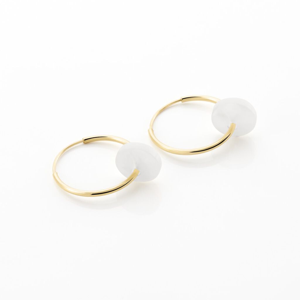 Creoles Or Jaune Vicenze Nacre
