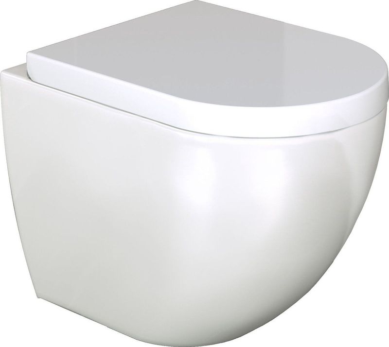 Luca Varess - Livello - Verhoogd Hangtoilet - Glanzend Wit - Randloos