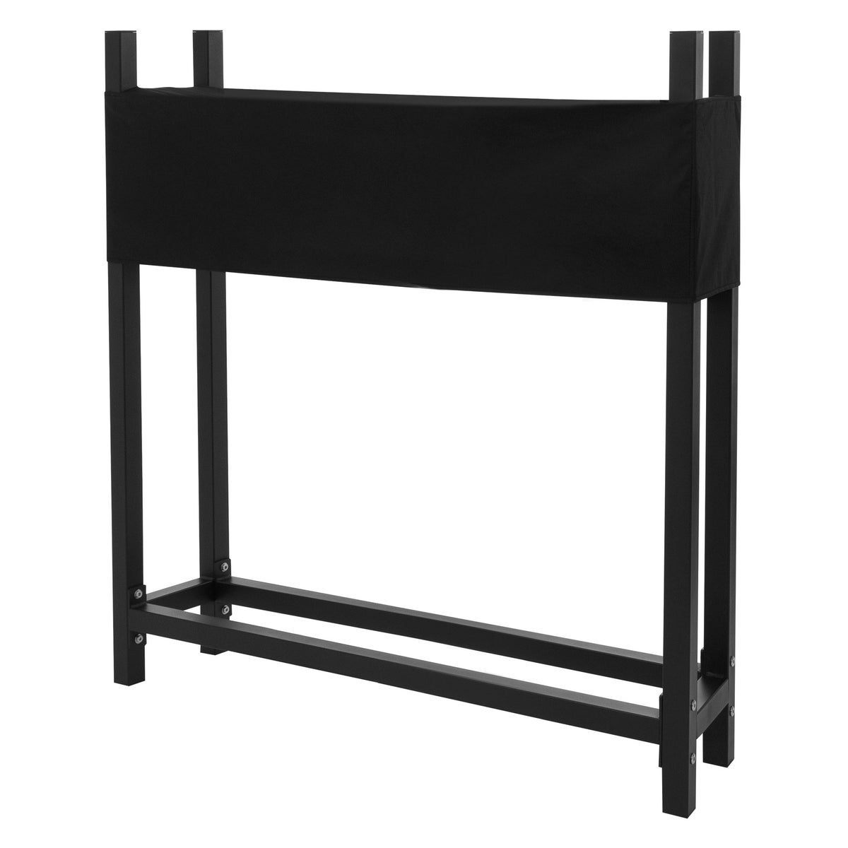 ML-Design Metalen Haardhoutrek met Afdekking, 113x25x115cm, Antraciet, Staal, Buitenstapelhulp met Beschermhoes, Tuinhaardhoutschuilplaats 0,5m³/1 SRM, Haardhoutrek, Houtrek, Haardhoutstandaard