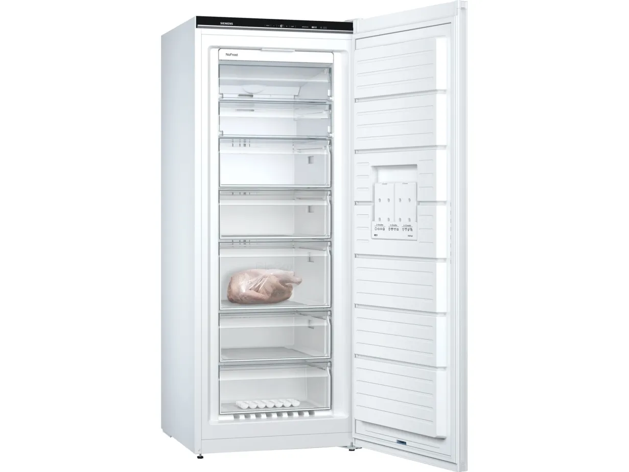 Siemens iQ500 GS54NUWDV - Fryser - stående - bredde: 70 cm - dybde: 78 cm - højde: 176 cm - 328 liter - Klasse D - hvid