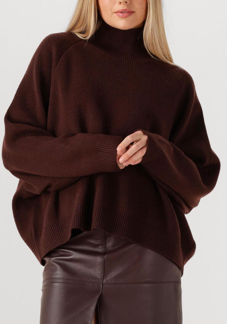 bruine vanessa bruno trui frene pull col montant