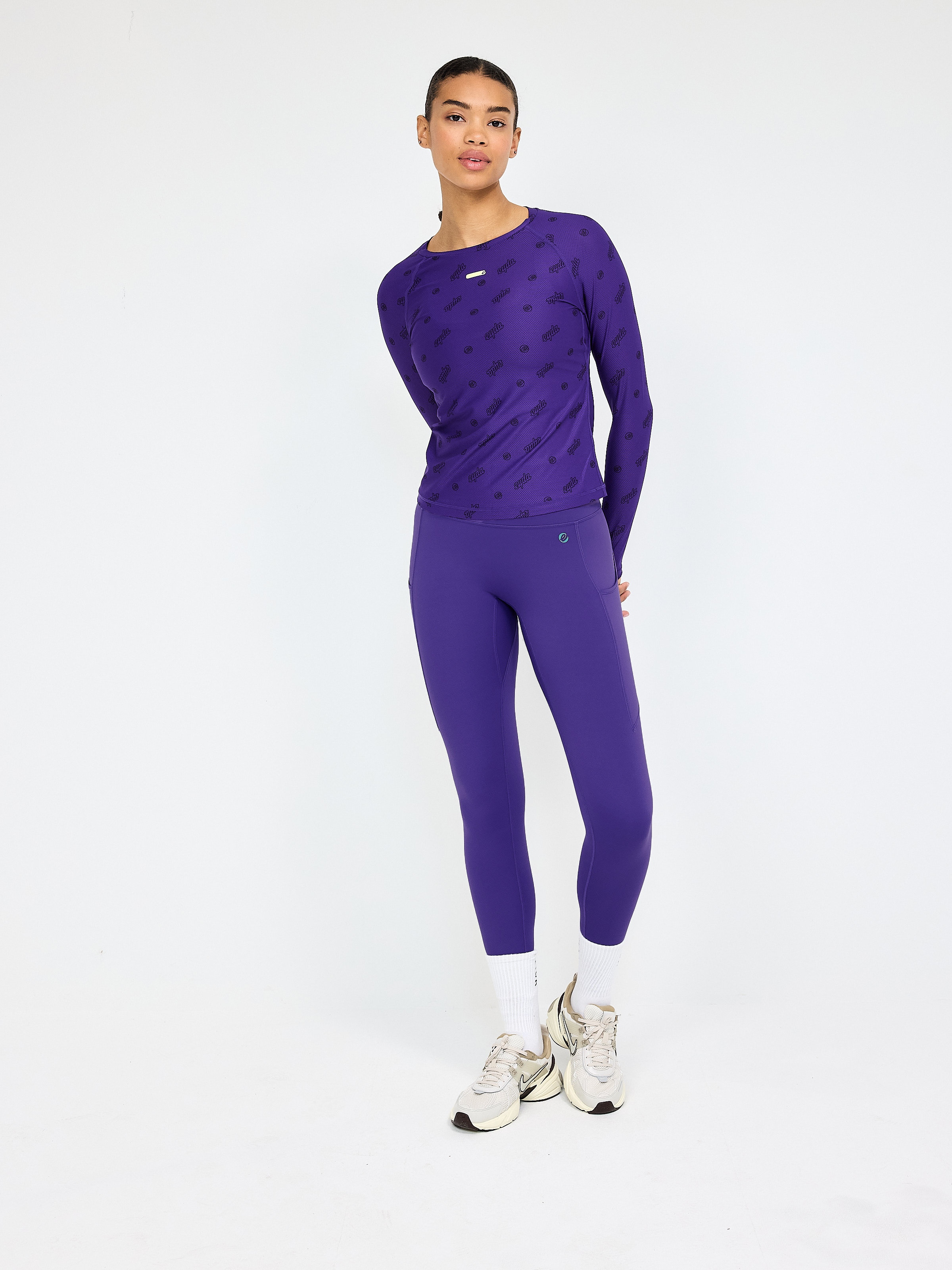 Eyda Dea Long Sleeve Crazy Indigo\Logo Print