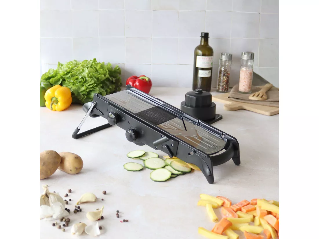 Menastyl - Mandoline Alix Deluxe Noire 2 Lames