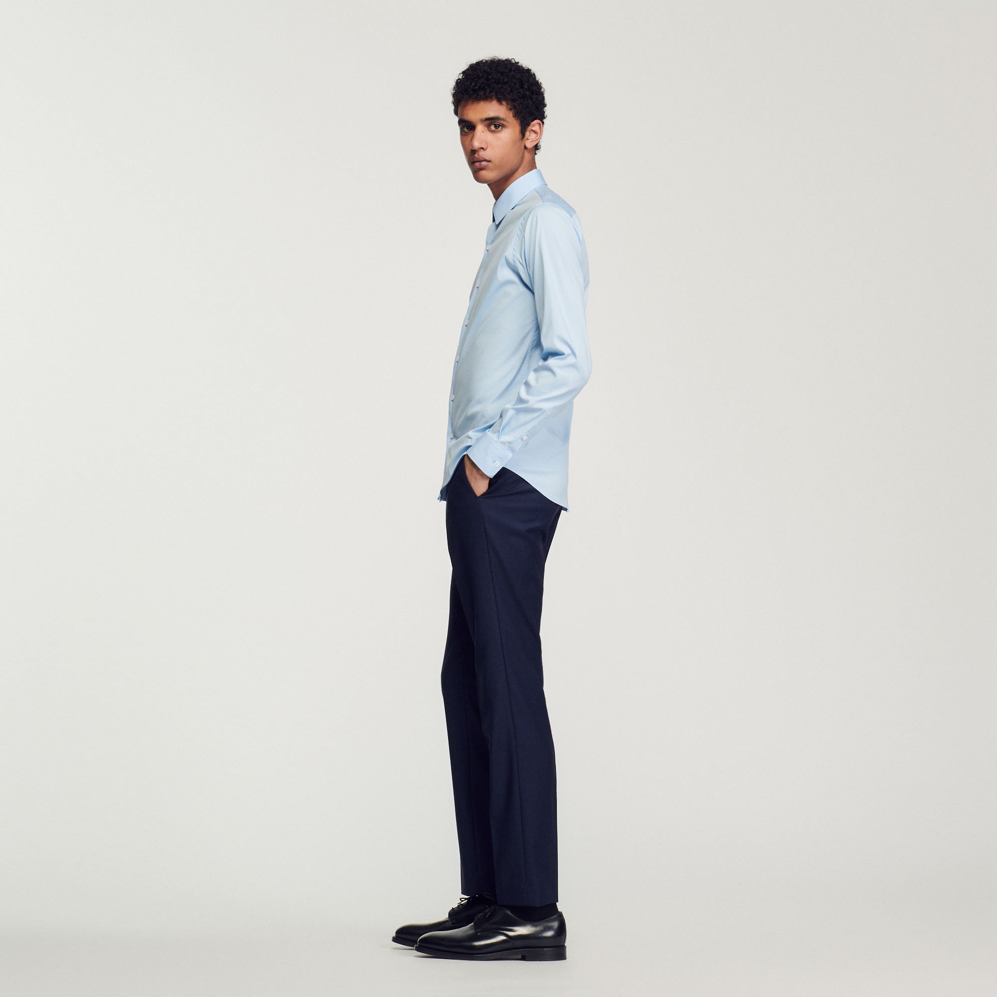 Chemise ajustee en coton stretch