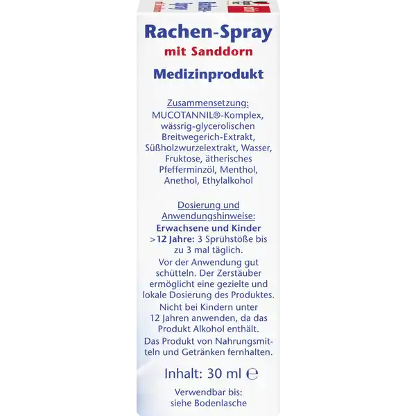 Rachen-Spray mit Sanddorn