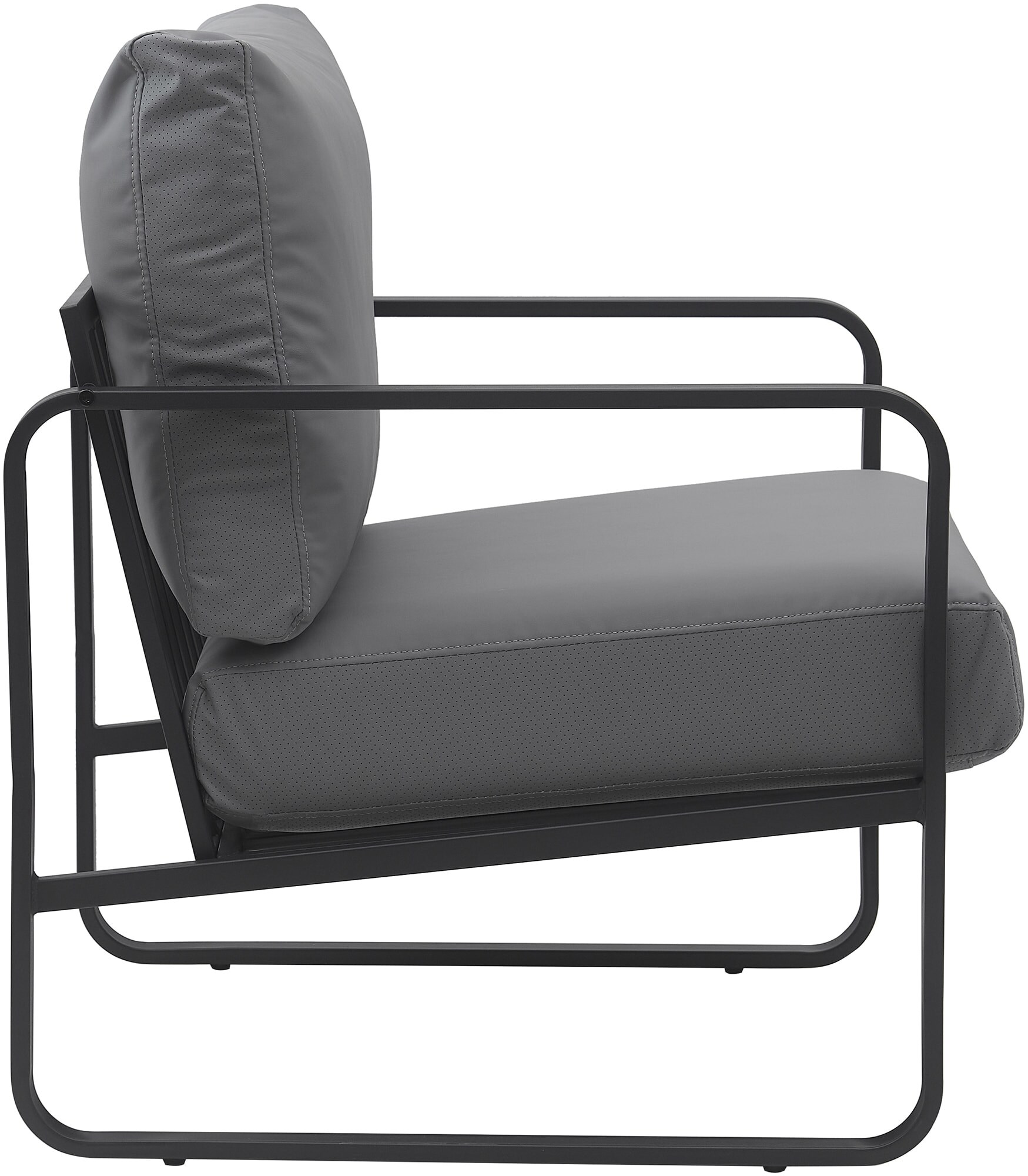 CLP Lounger Manea I Relaxsessel Kunstleder Oder Stoff Bezug I Mit Stabilem Metallgestell I Gepolsteter Clubsessel