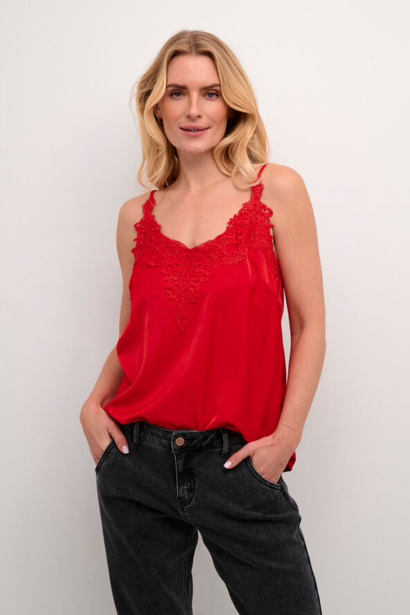 Cream CRAnna Top Flame scarlet