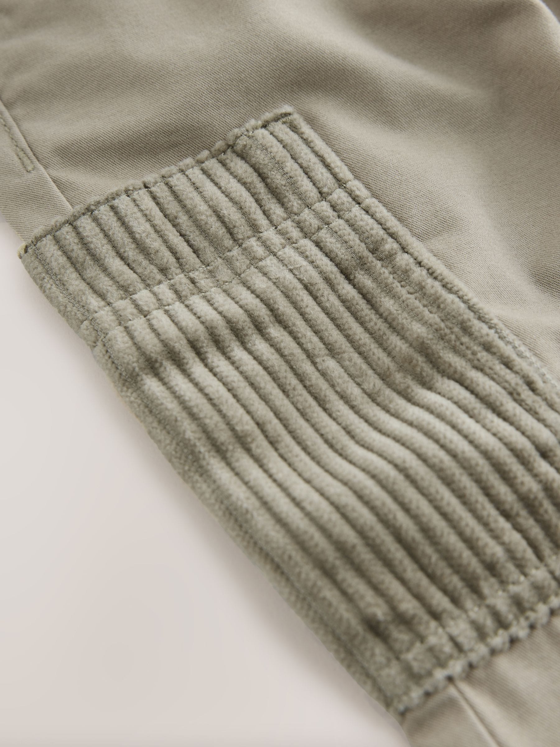 Grijs-groen - Broek met elastische taille en zijzakken (3mnd -7jr)