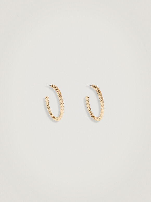 Brincos de argola dourados - Dourado