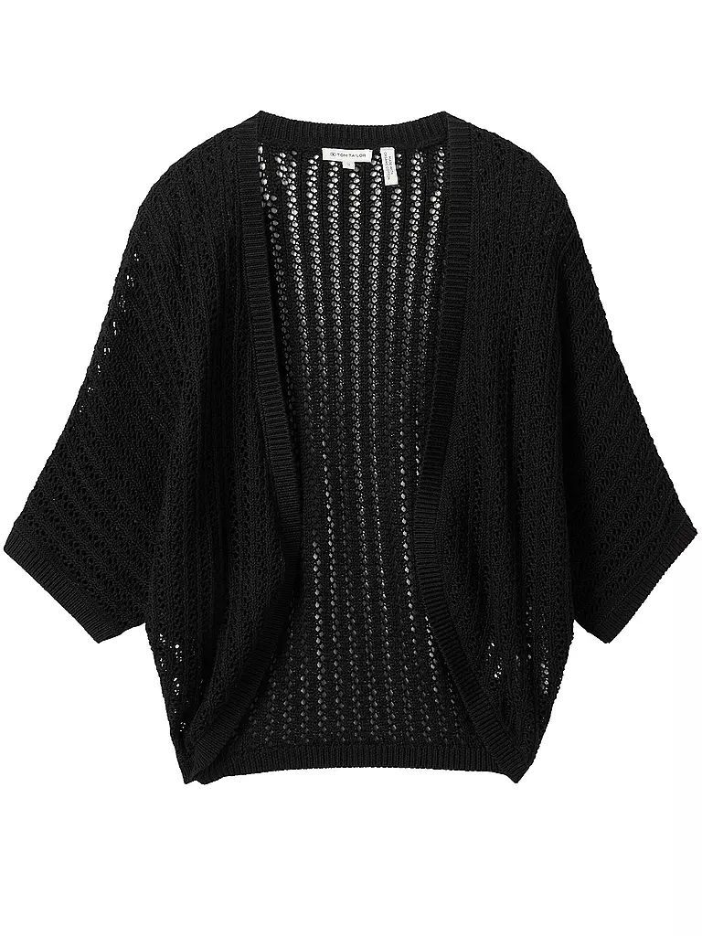 TOM TAILOR Strickjacke  schwarz