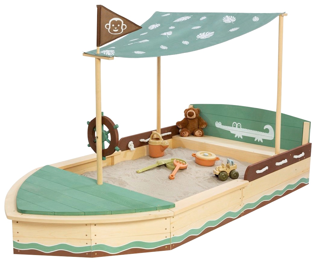 MUDDY BUDDY® Sandkasten »Jungle King« natur - salbei - mokka