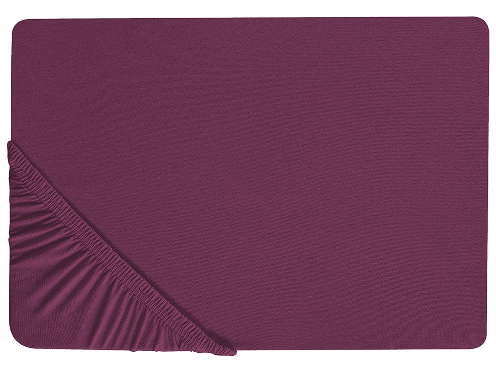 Hoeslaken JANBU Katoen 200 x 200 cm Bordeauxrood