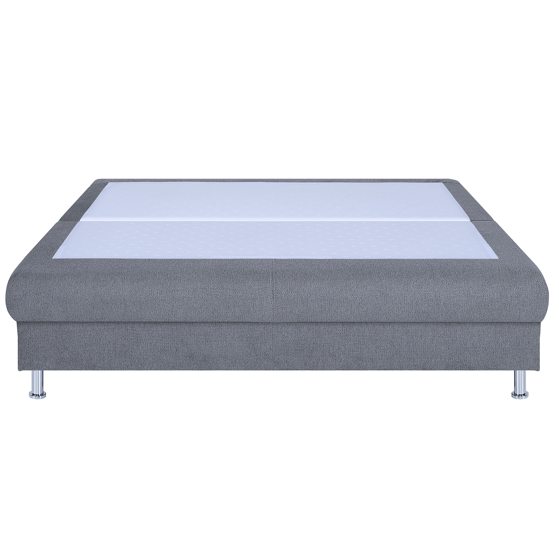 Schlafsofa - grau - Staukasten - integrierter Topper