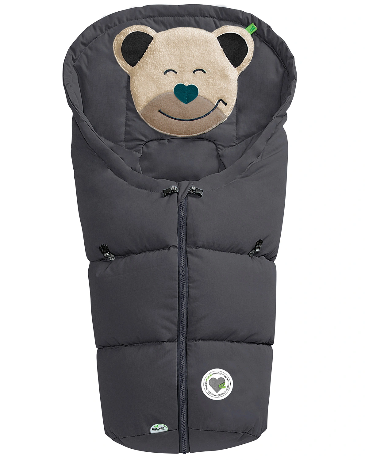 Fußsack Mucki® BEAR (81cm) in nachtgrau