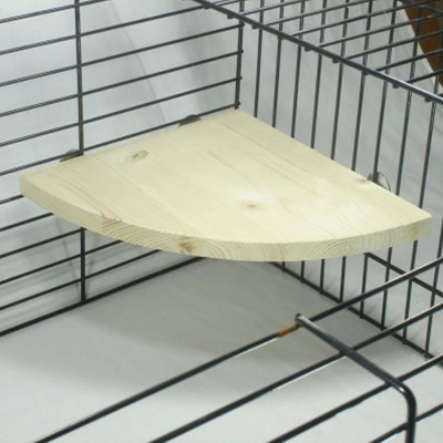Elmato Ecksitzbrett halbrund für Käfige 22x22cm