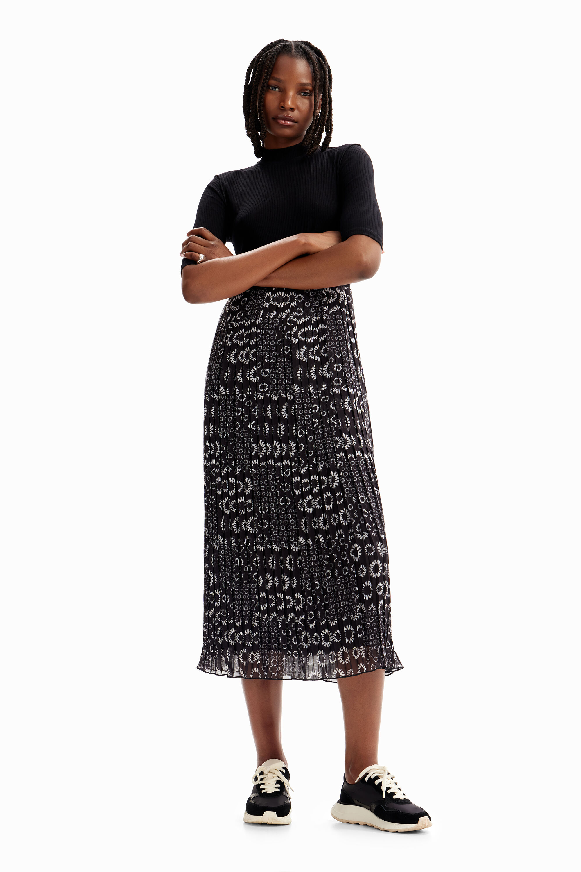 Robe midi combinée