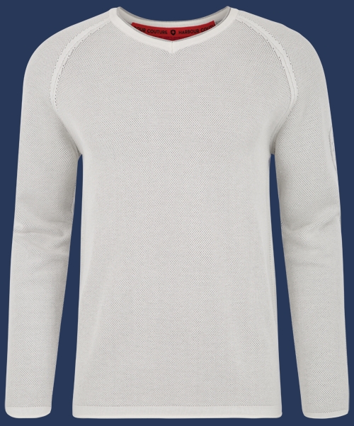 Herren Pullover 008 KoNitC, Lazerwhite/Silvergrey
