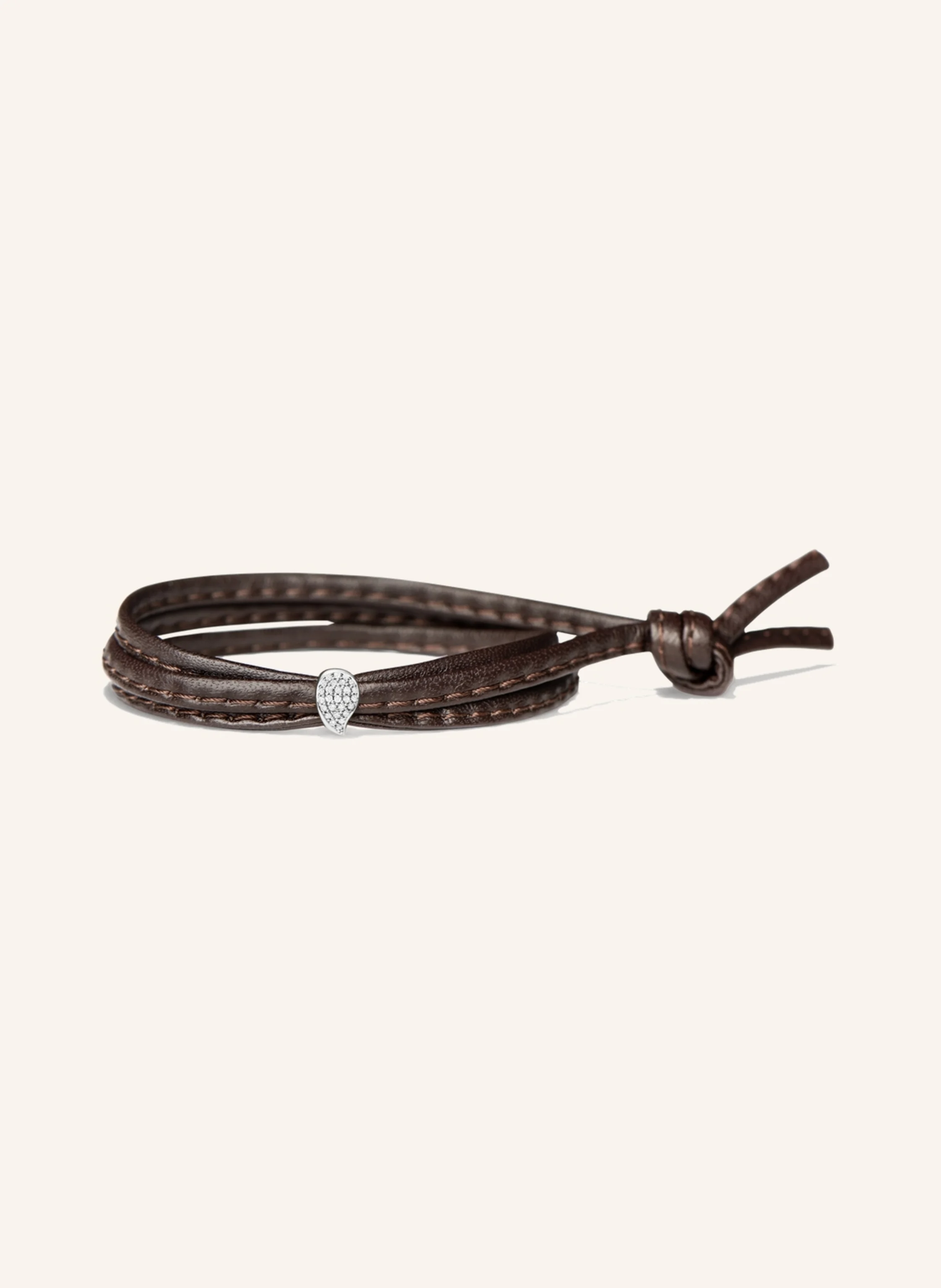 TAMARA COMOLLI Charm SIGNATURE DROP CLASP DIAMOND PAVÉ aus 18 Karat Weißgold mit Diamant Pavé