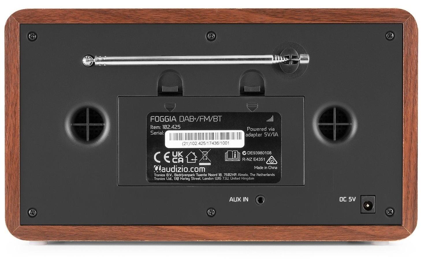 DAB+ Radio Foggia GrauDigitalradio im Retro-Design mit Stereo-Lautsprechersystem und Senderspeicherung