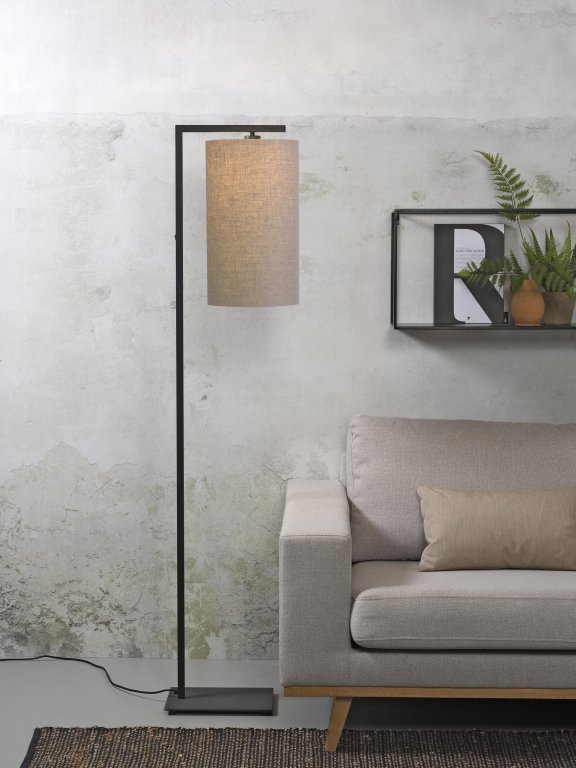 It's about Romi Boston vloerlamp met kap large licht linnen