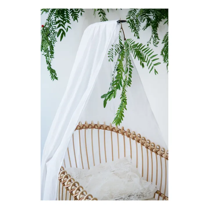 Bermbach Handcrafted Support et voile de lit Theo en coton bio | Naturel