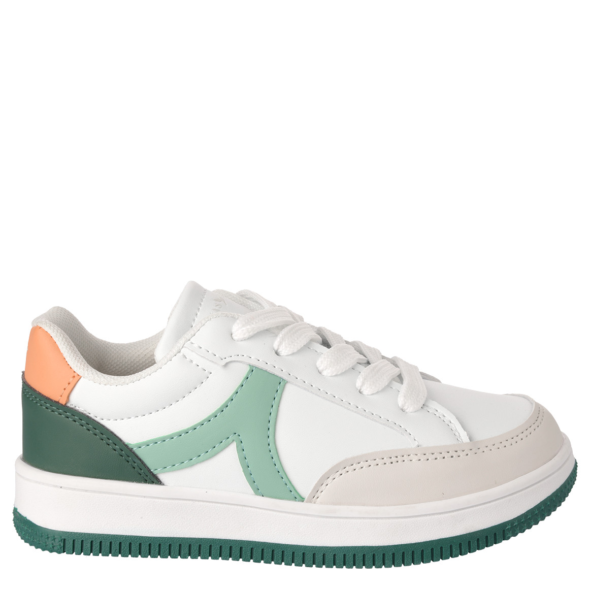 Jonas Nielsen Kinder Sneaker mit Farbteilern dunkelgrün / weiss / hellgrün