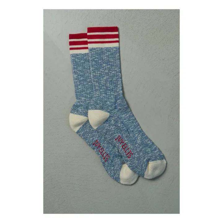 Ivy Ellis Chaussettes Hautes Dornorch | Bleu chiné