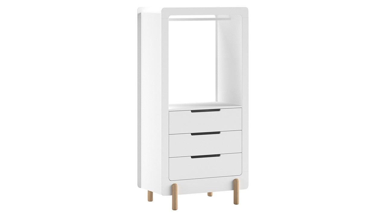 Babyledikant Smile met verzorgingstafel wit