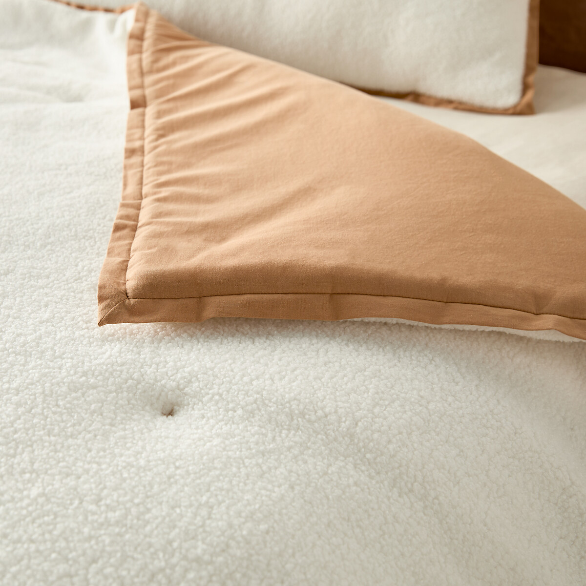 LA REDOUTE INTERIEURS<br>Edredom acolchoado em sherpa e algodão lavado, Walls