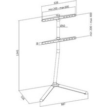 Support pour téléviseur, 124,46 - 177,80 cm