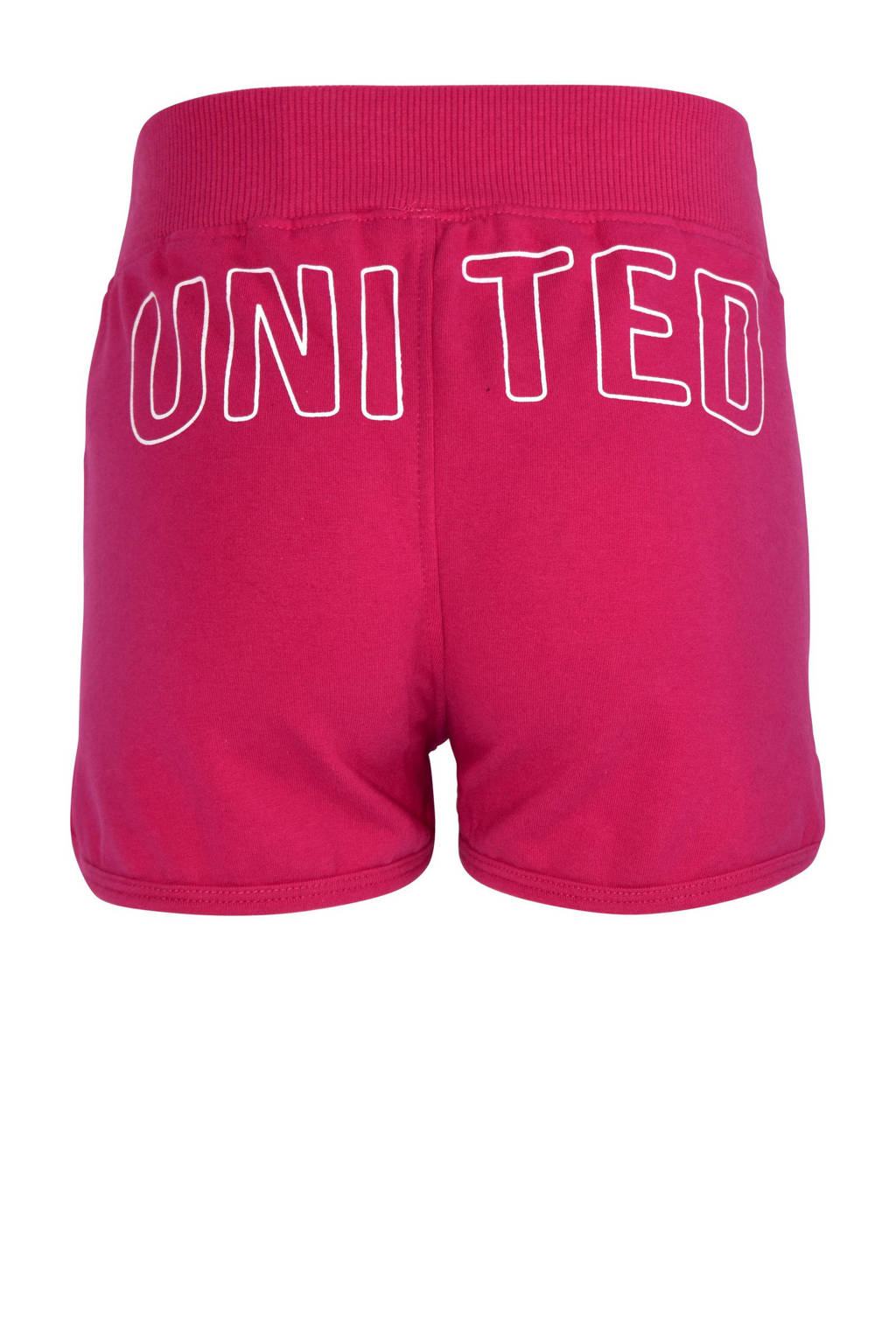 Born by Kiddo United regular fit short Gea met tekst fuchsia