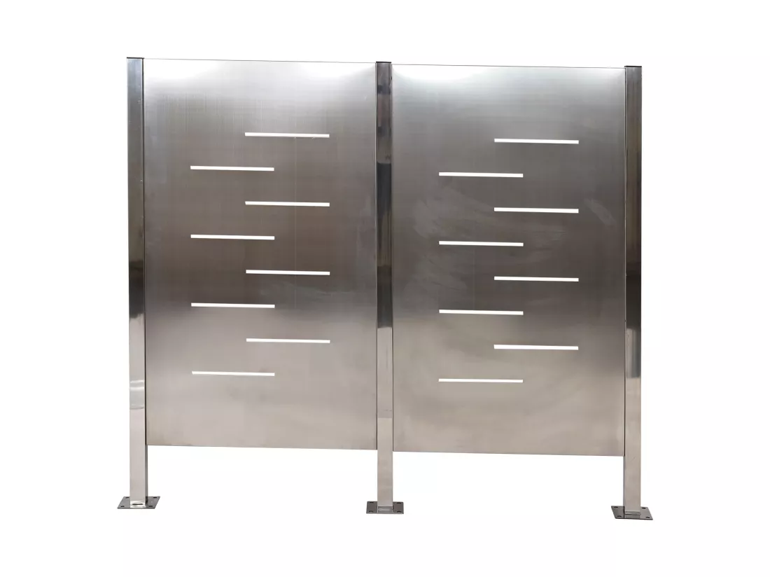 Clôture pour poubelles MCW-J55, inox