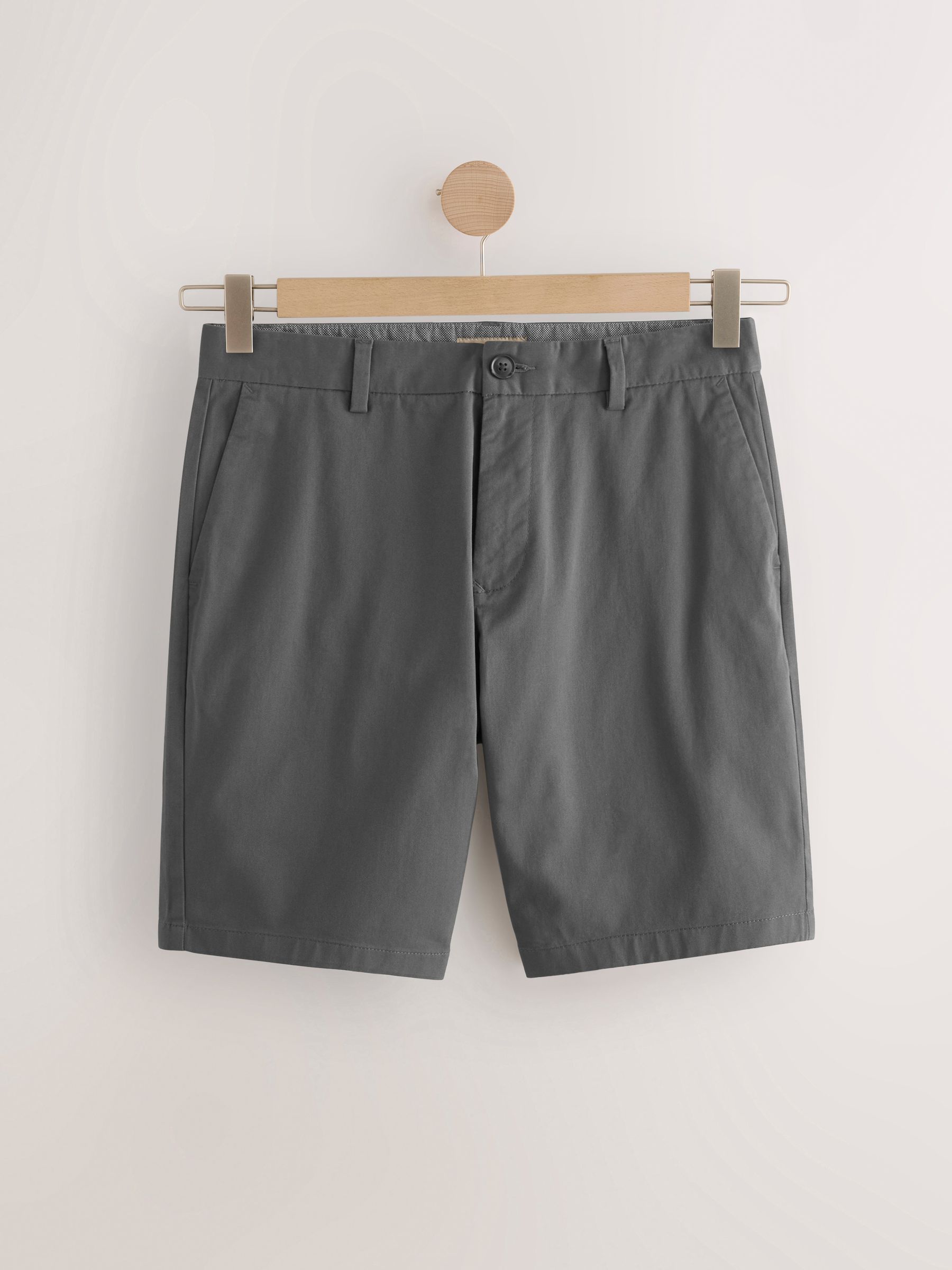 Marineblauw/antraciet - Slim Fit - Set van 2 chinoshorts met stretch