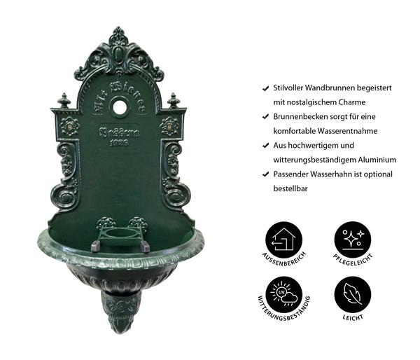 Tomco Aluminium-Wandbrunnen Wiener Bassena,