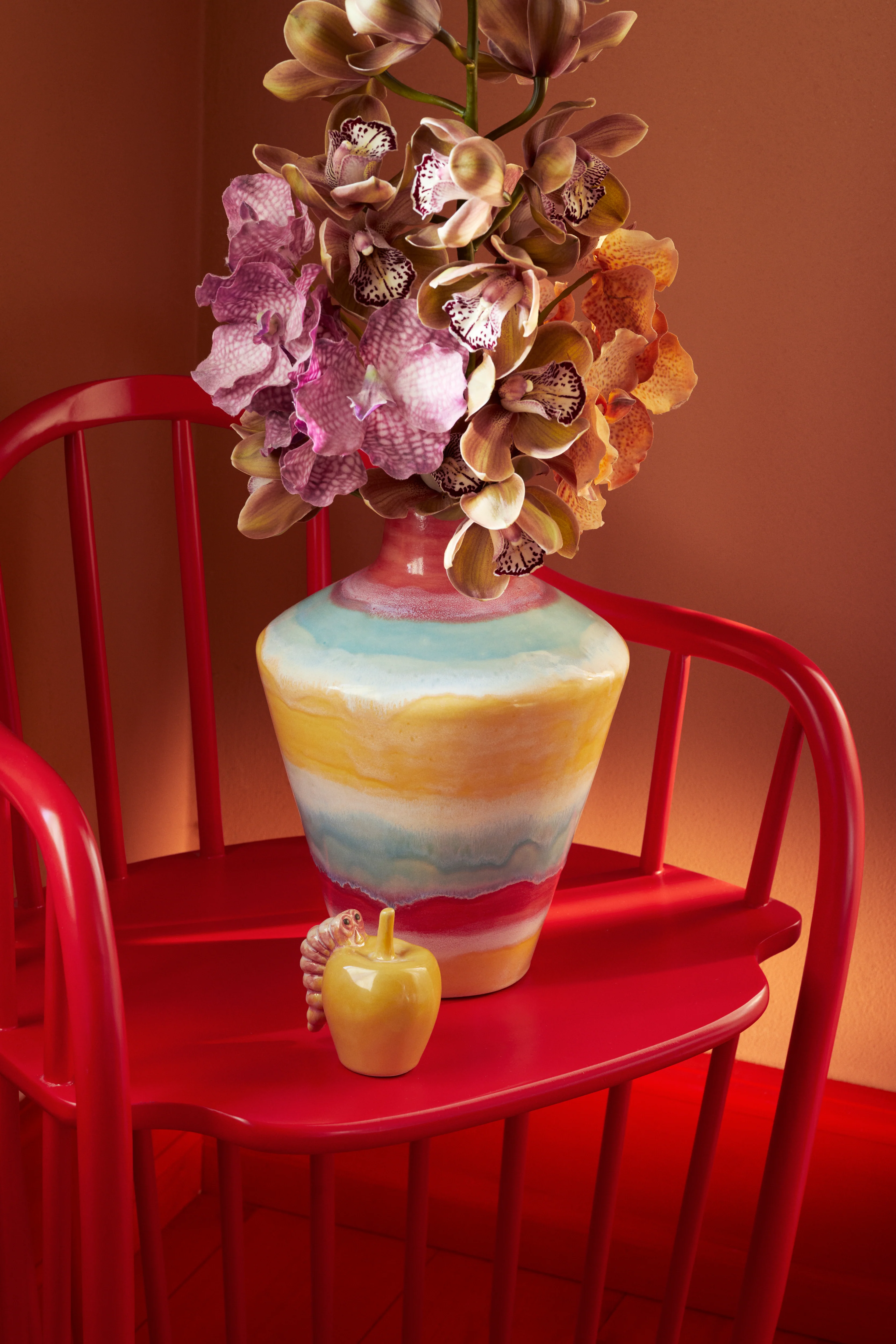 Kähler  Poppery vase med æble - H32 cm.