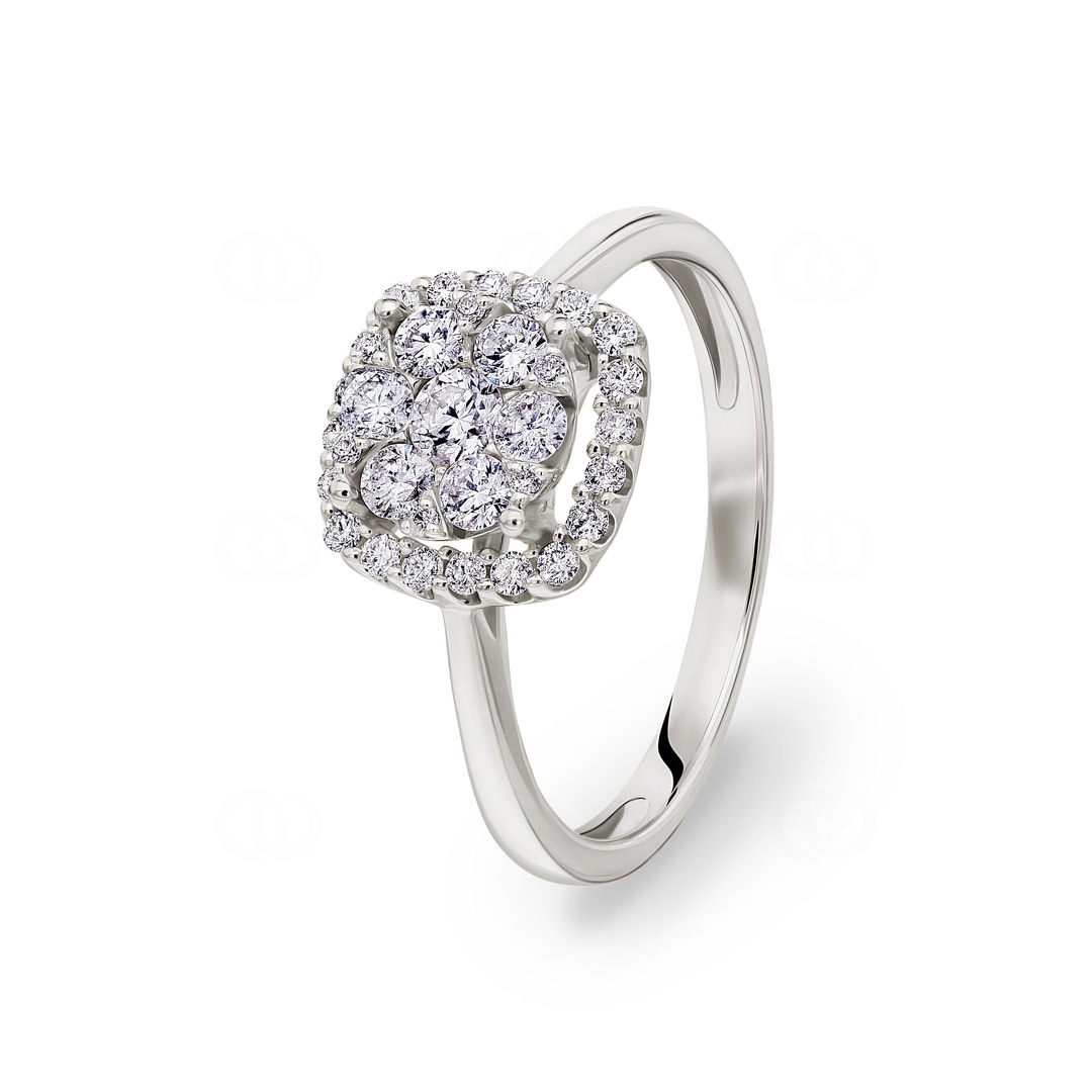Verlobungsring 750/18 K Weissgold mit Diamanten 0.50 ct H/si by CHRISTIAN