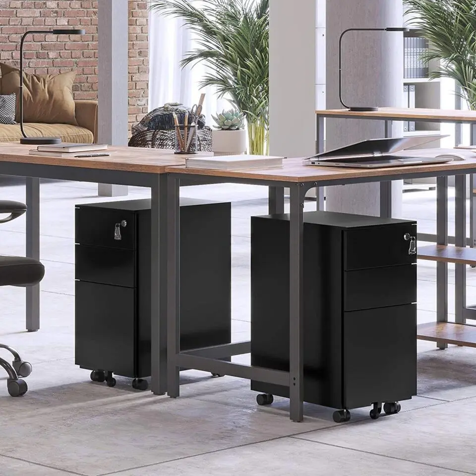 Parya Home Ladeblok bureau op wieltjes 3 Lades