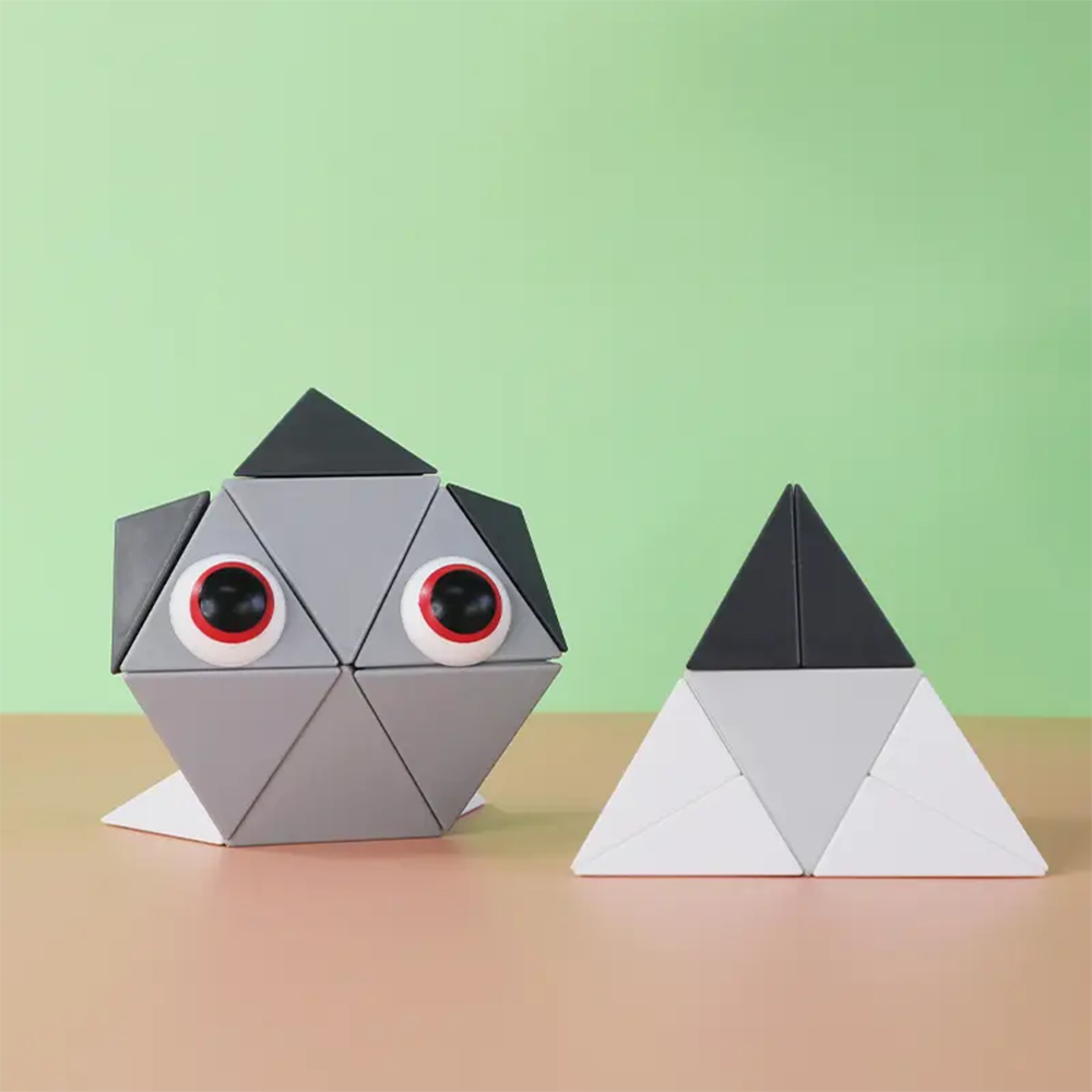 (38-tlg. Set) Magnet Pyramiden Bausteine DIY Kinder Spielzeug Magnetische Fliesen Lernspiel - Bunt
