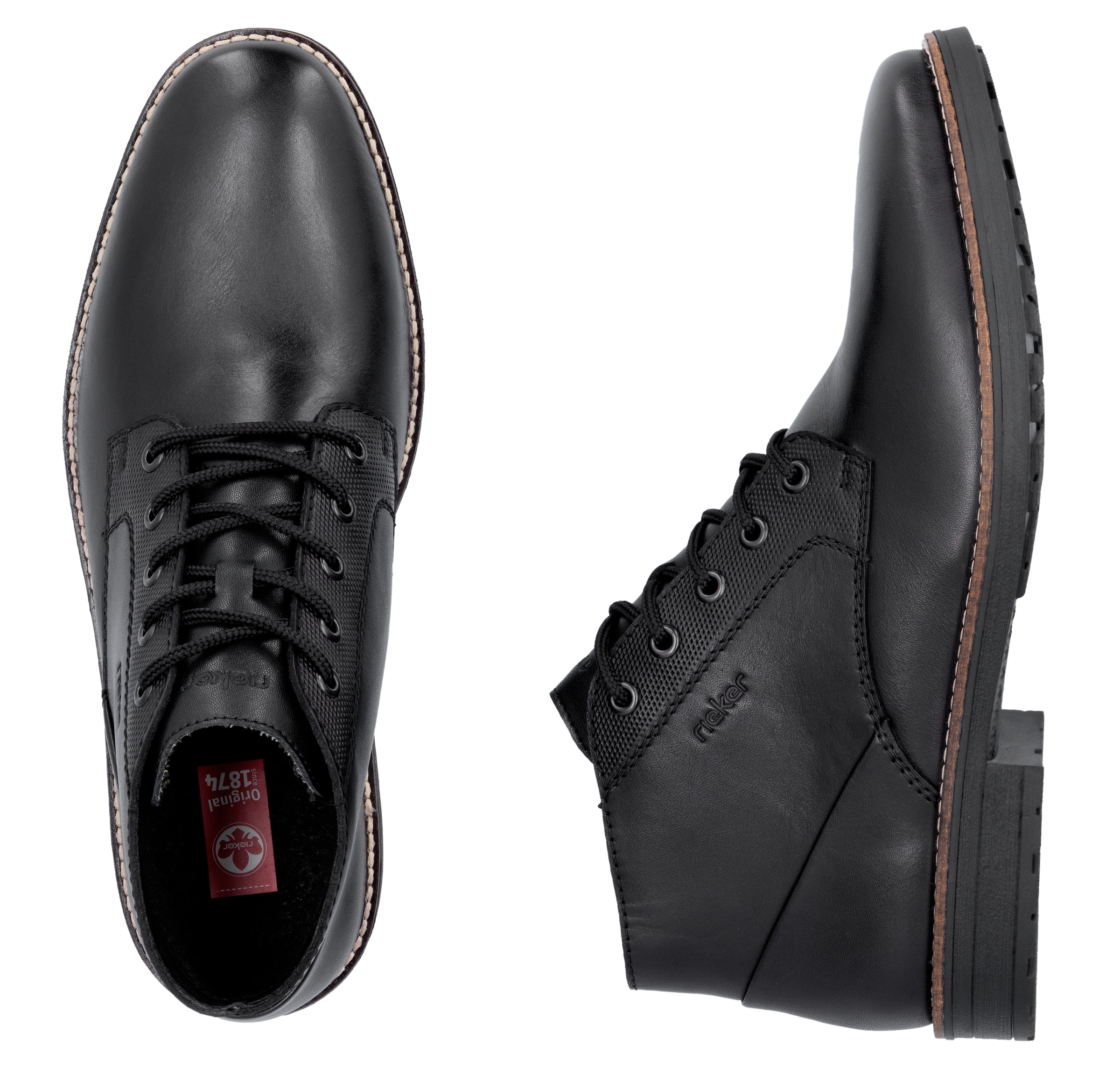 Rieker Schnürstiefelette  , Schnürboots, Business-Schnürer, Stiefelette mit weicher Decksohle