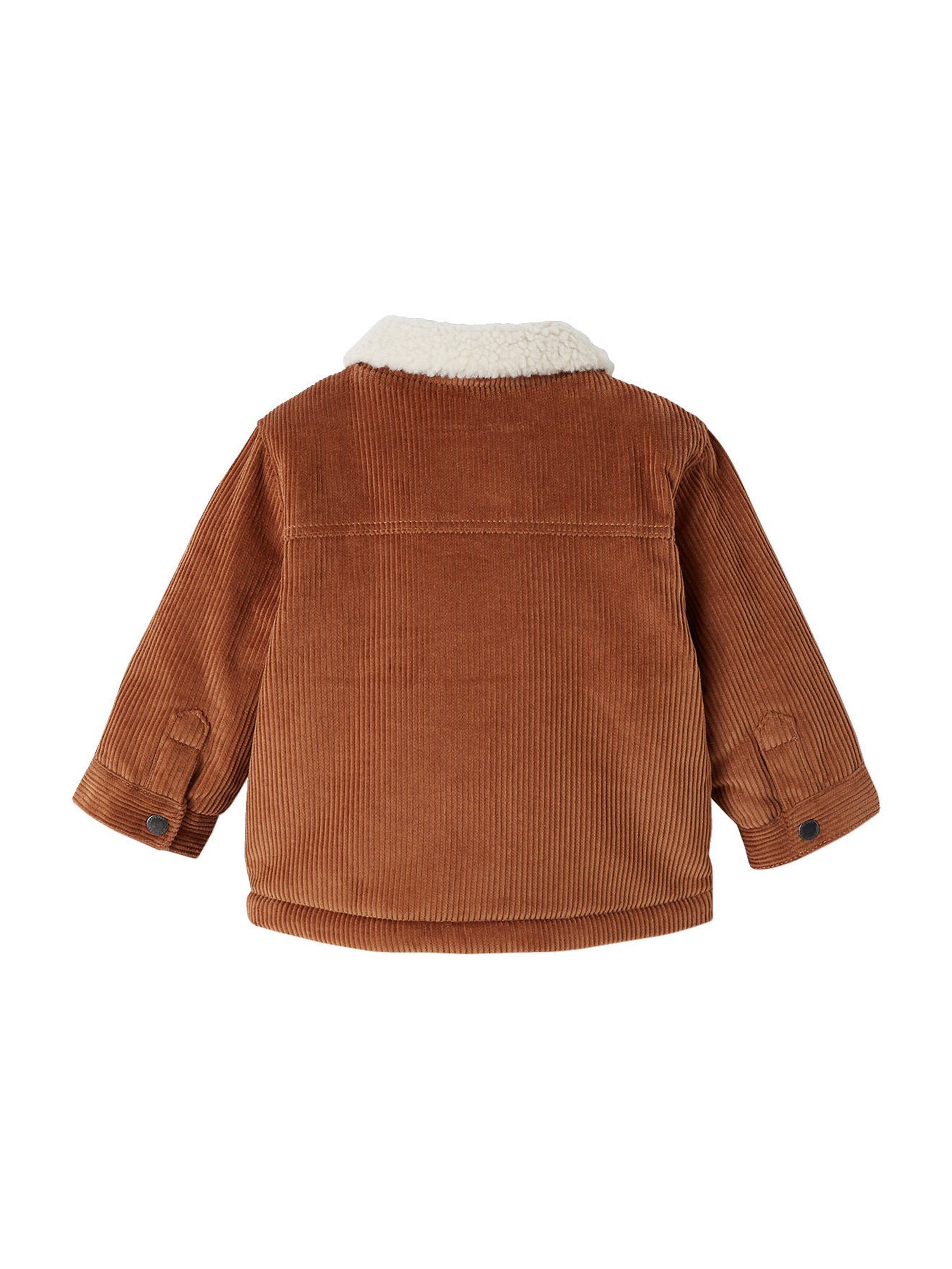Vertbaudet Warme Baby Cordjacke mit Recycling-Polyester braun